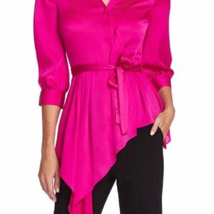 Vince Camuto Asymmetrical Pink Blouse